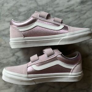 Vans Velcro Old Skool Little kid in metallic lavender